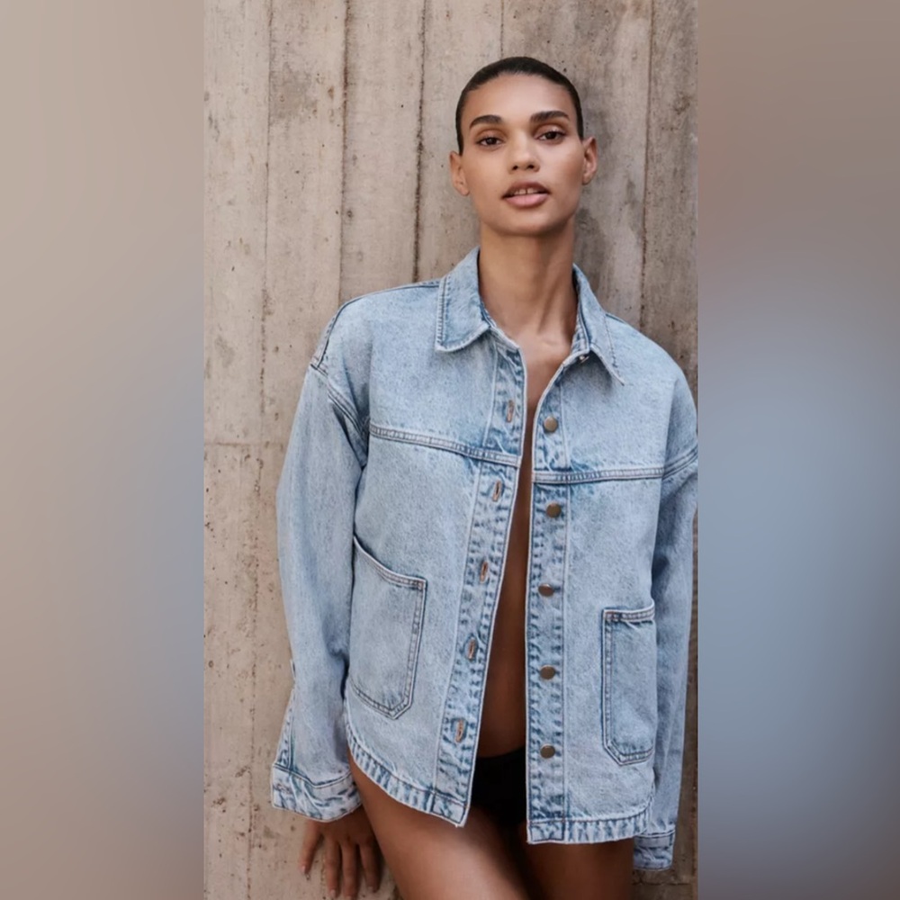 Zara Light Blue Denim Jean Jacket